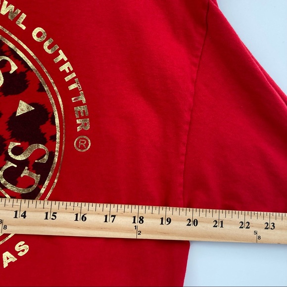 Mack’s Prairie Wings Red and Leopard Long Sleeve Tee Women’s Large - Picture 8 of 8
